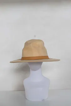 Beige Fedora Hat