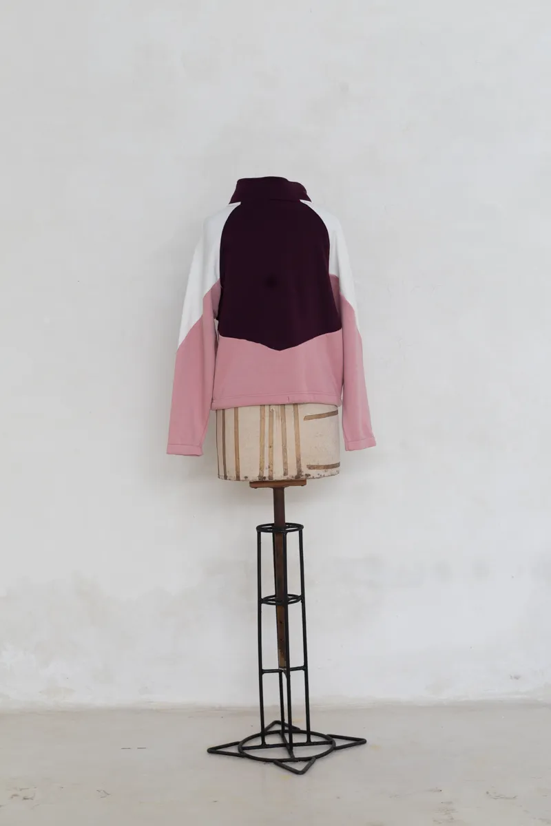Pink, Burgundy and White Sweater