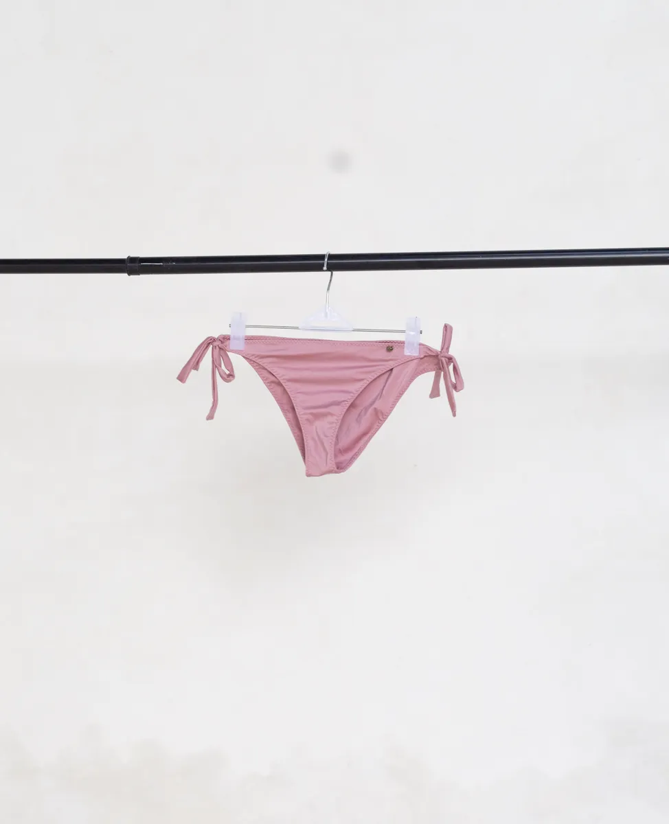 Pink Side Tie Bikini Bottoms