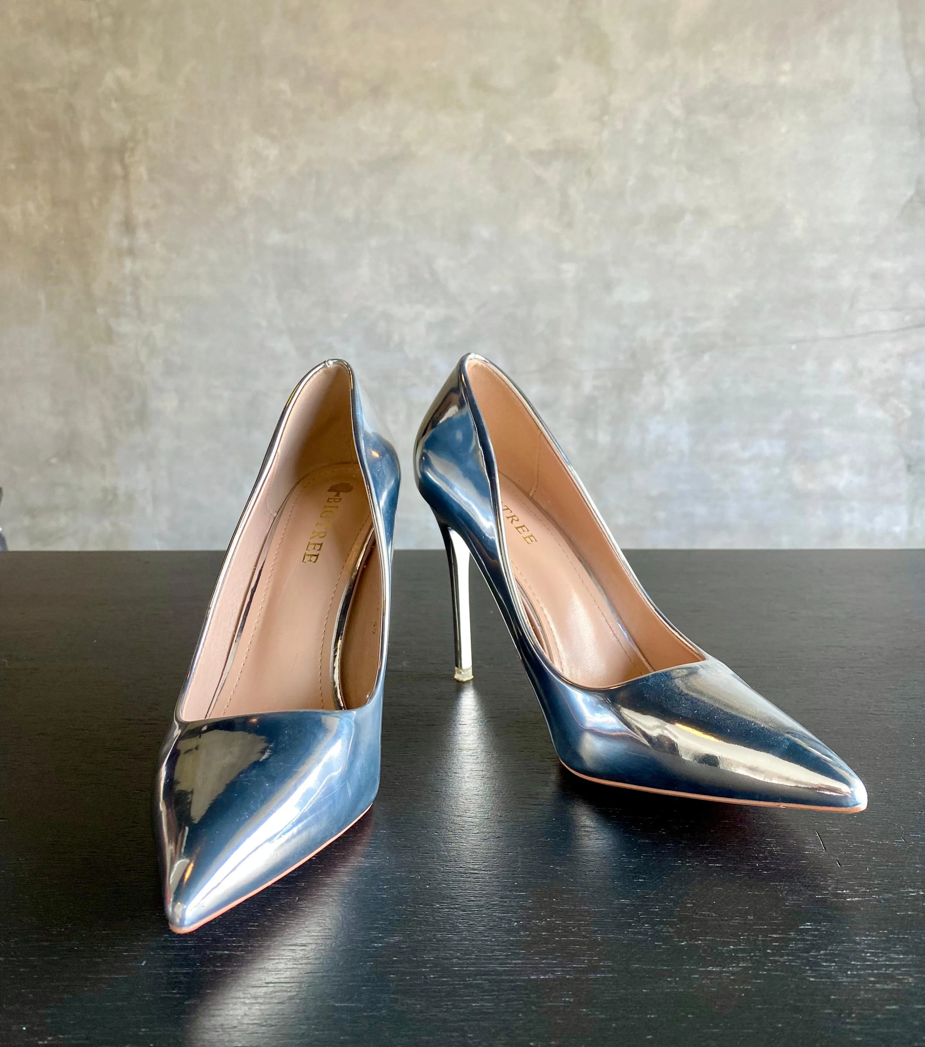 Metallic Silver Stiletto