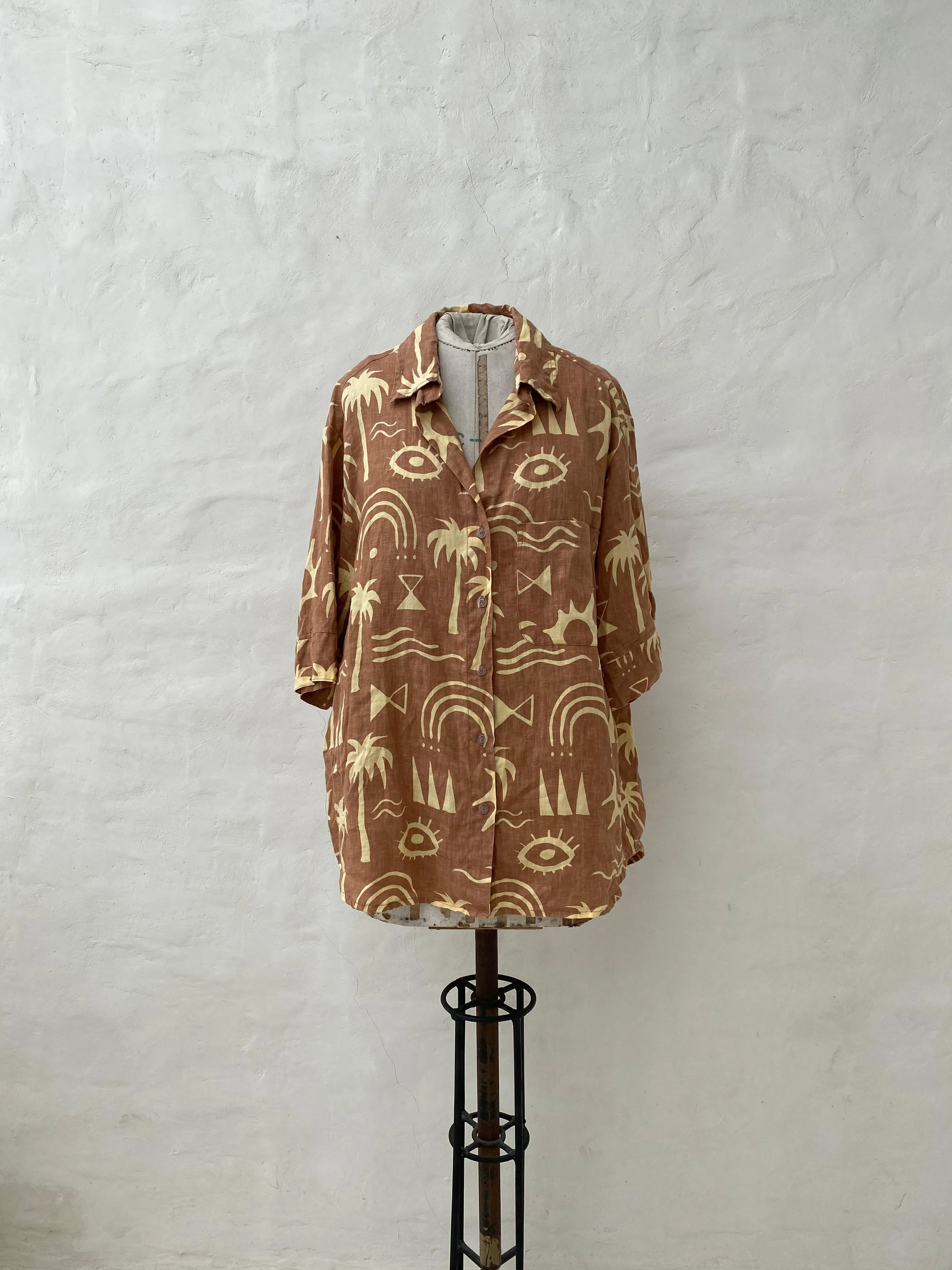Taupe Top Printed Pattern