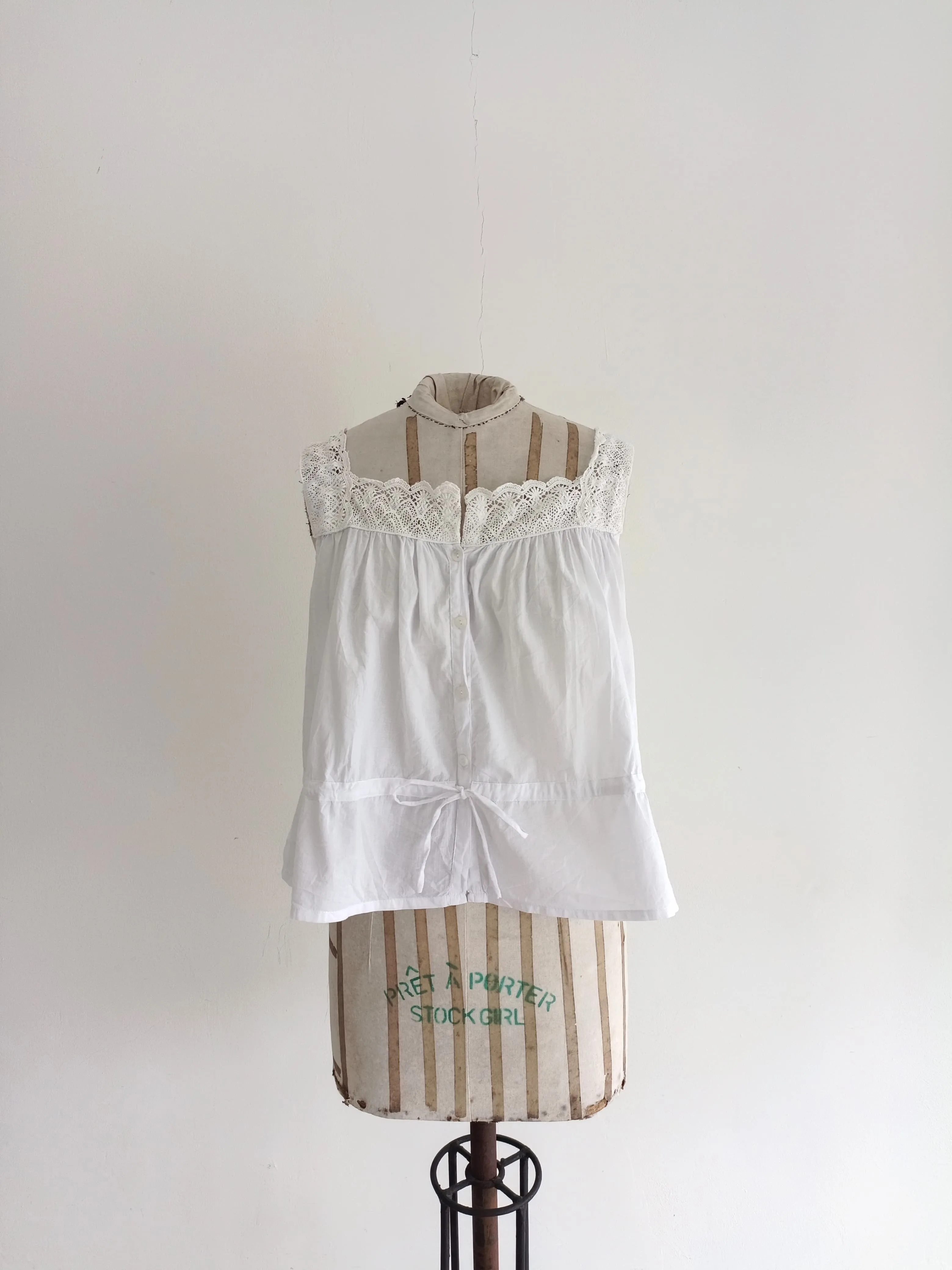 White Cotton Lace Camisole 