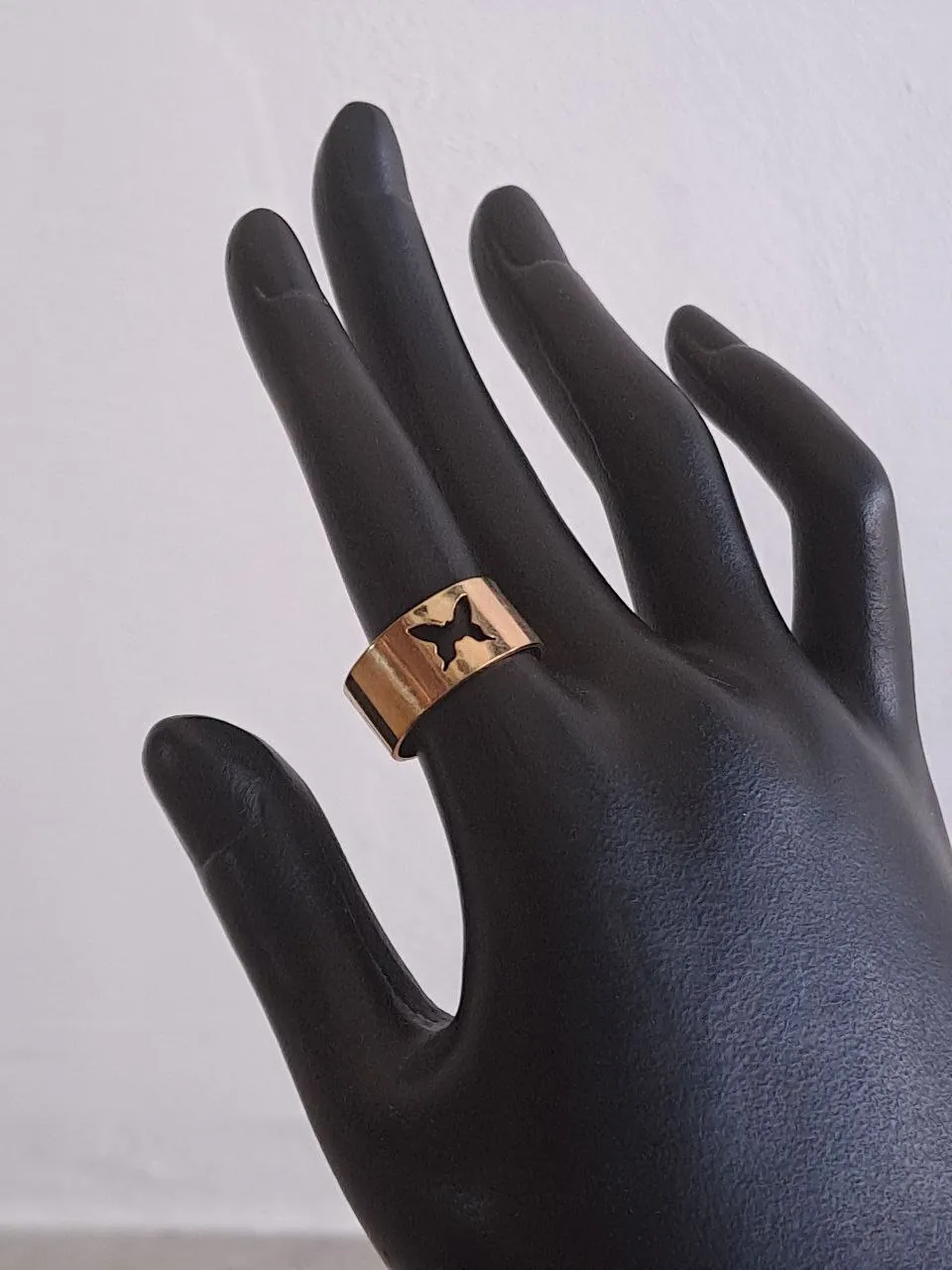 Butterfly Gold Band Ring