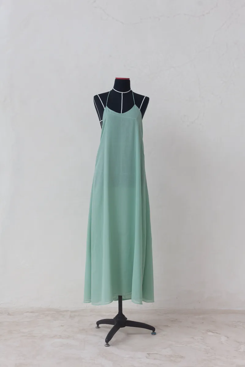 Mint Green Long Slip Dress