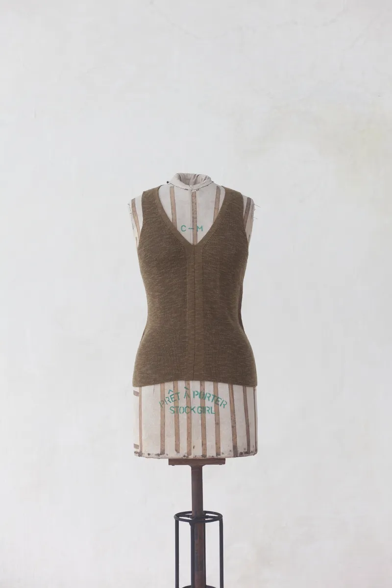 Khaki Knitted Vest