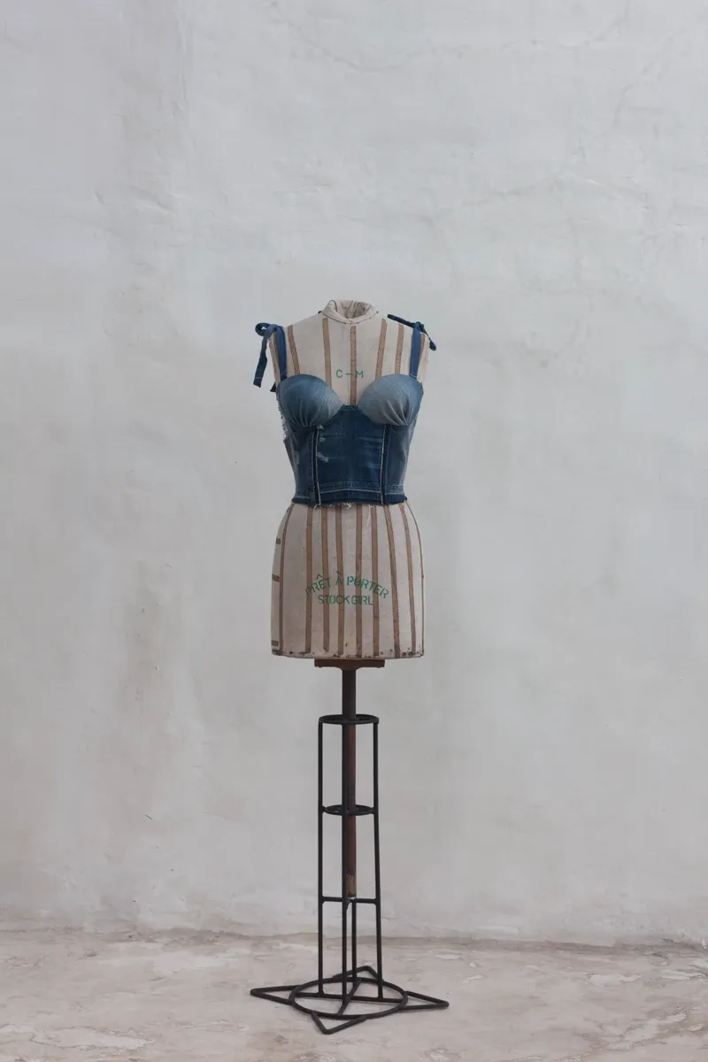 Denim Corset Style Top with Ties