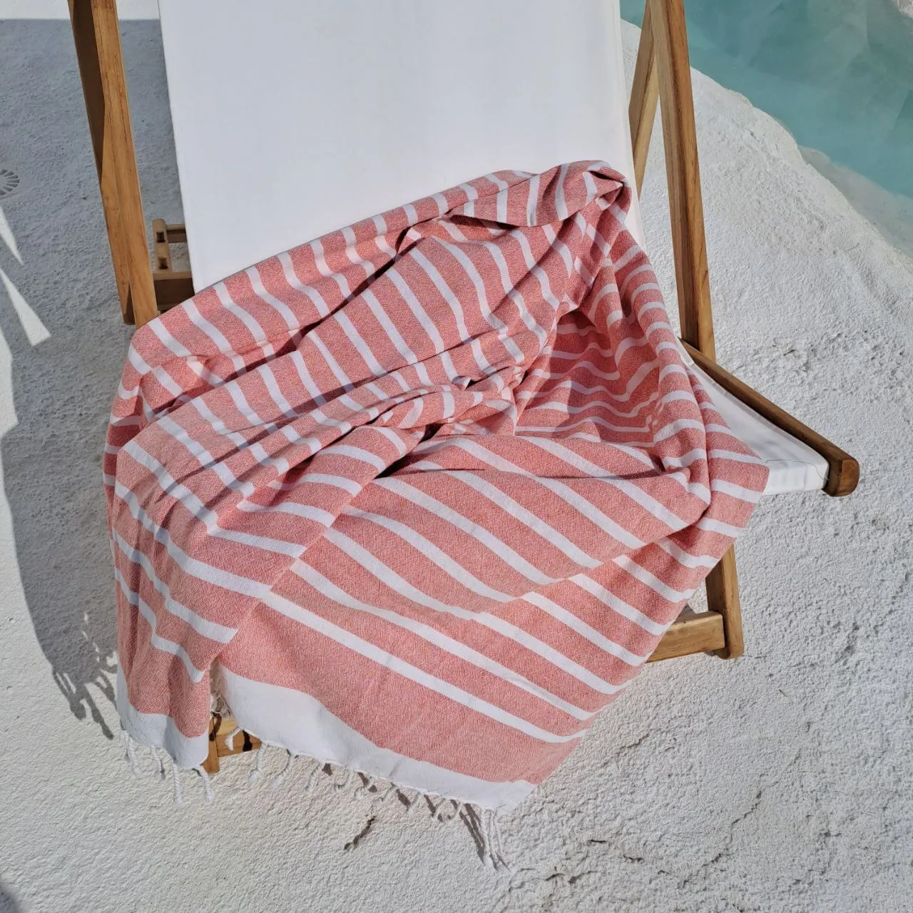 Pink Salmon Stripe Sarong