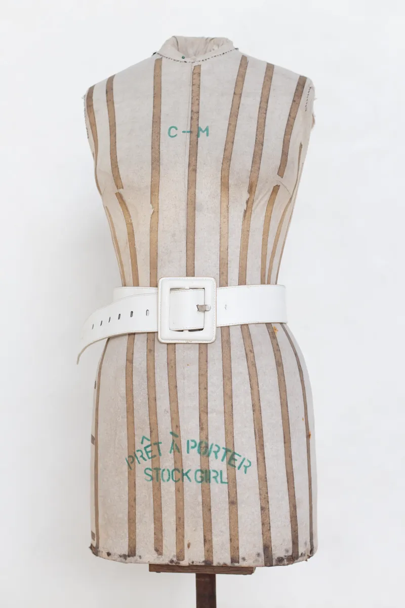 White Belt with Square Buckle