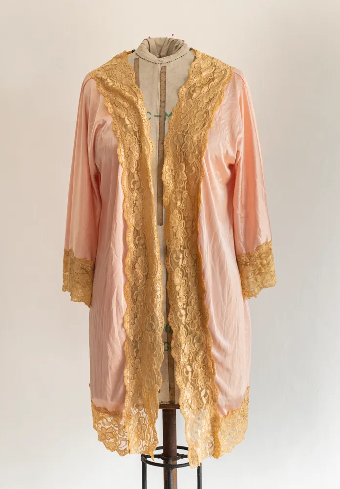 Pink and Orange Lace Kimono