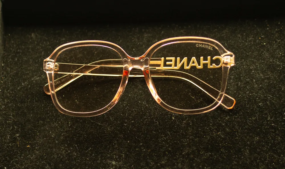 Clear Pink Chanel Sunglasses