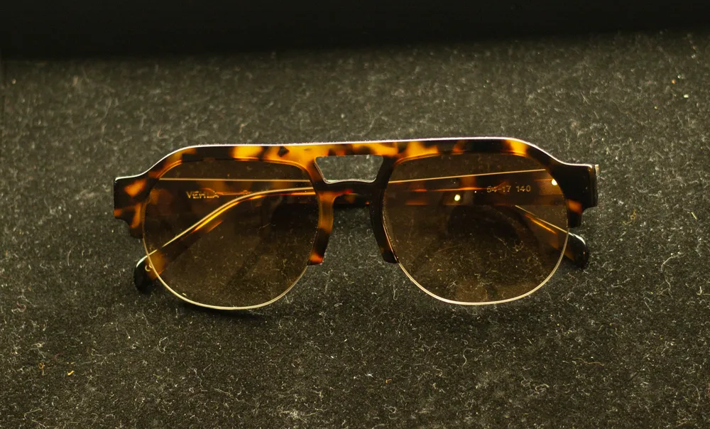 Tortoise Shell Sunglasses with Cutout Frame