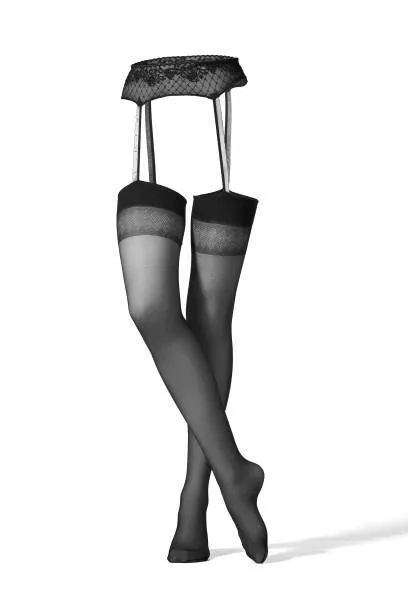Black Stocking With Garter Belt