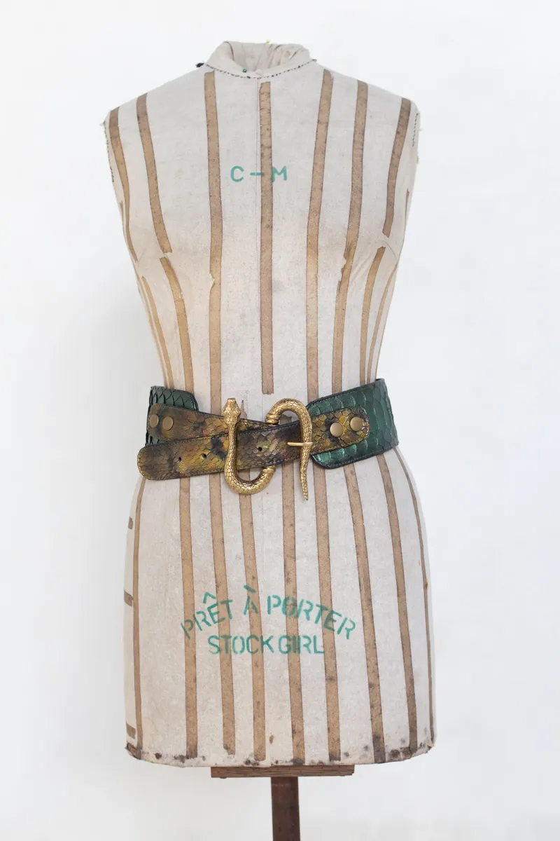  Snake Skin and Scale Pattern Belt ( Snake Shaped Buckle)