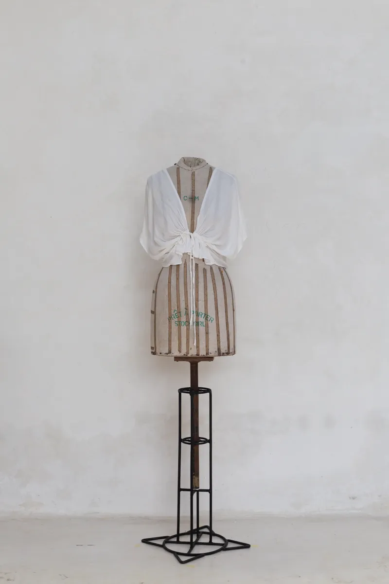 White Top With Front and Back Ties