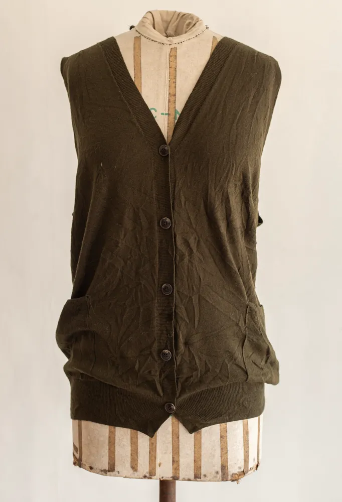 Oversize Brown Knitted Vest