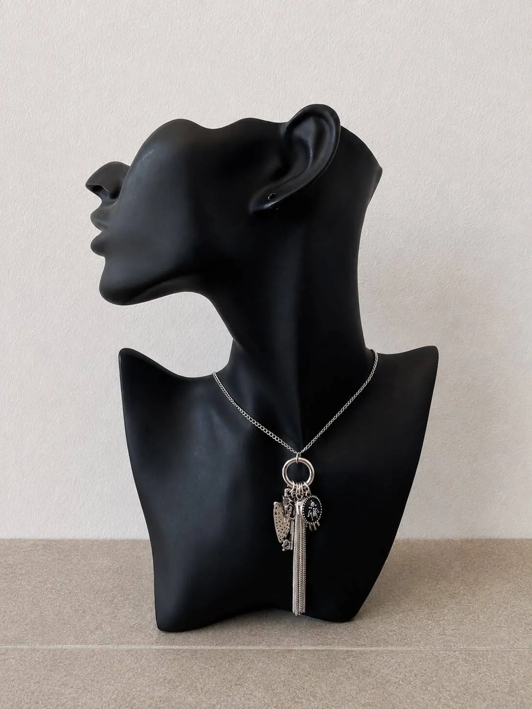 Ornamental Silver Charm Necklace