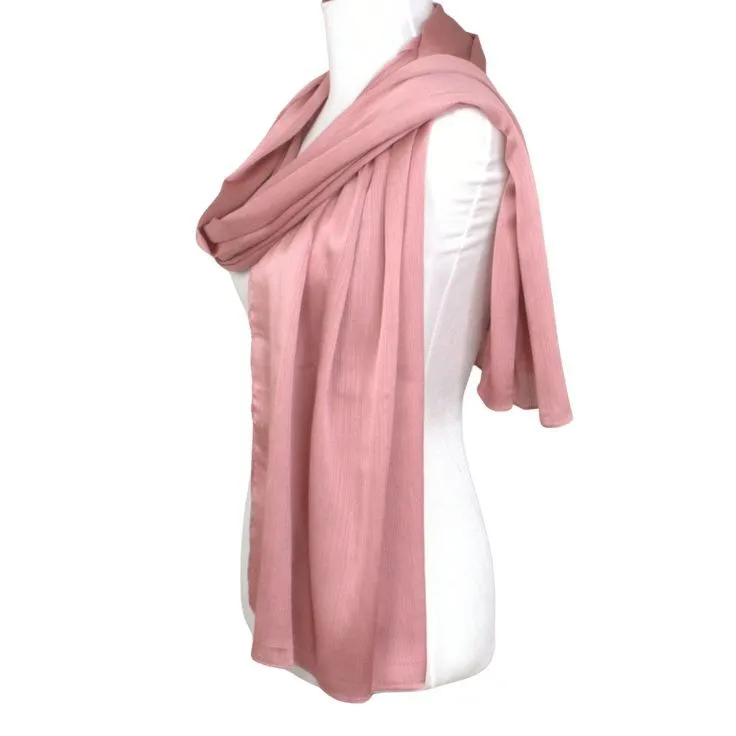Dusty Rose Plissé Scarf