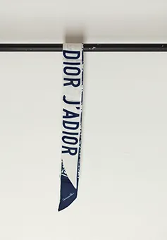 Navy and White Dior Tie/ Scarf
