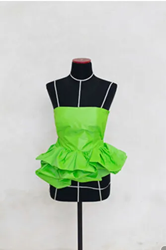 Neon Green peplum bustier