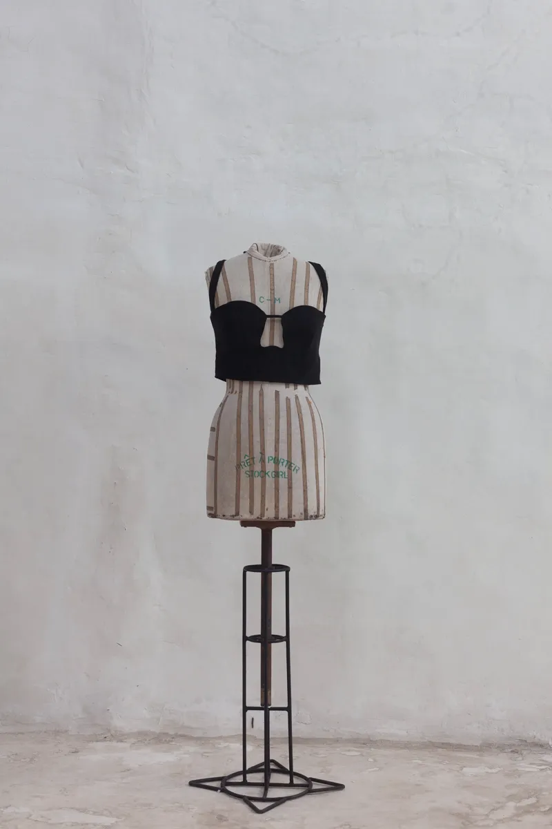 Black Top with Cutout Front and Criss Cross Back