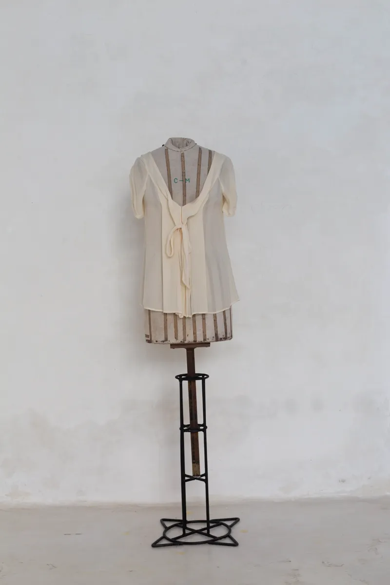  Pale Yellow Silk Blouse