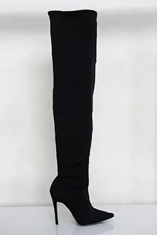 Black Thigh High  Boots