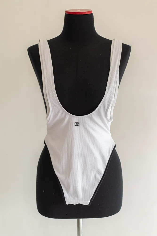 White Chanel Swim Suit