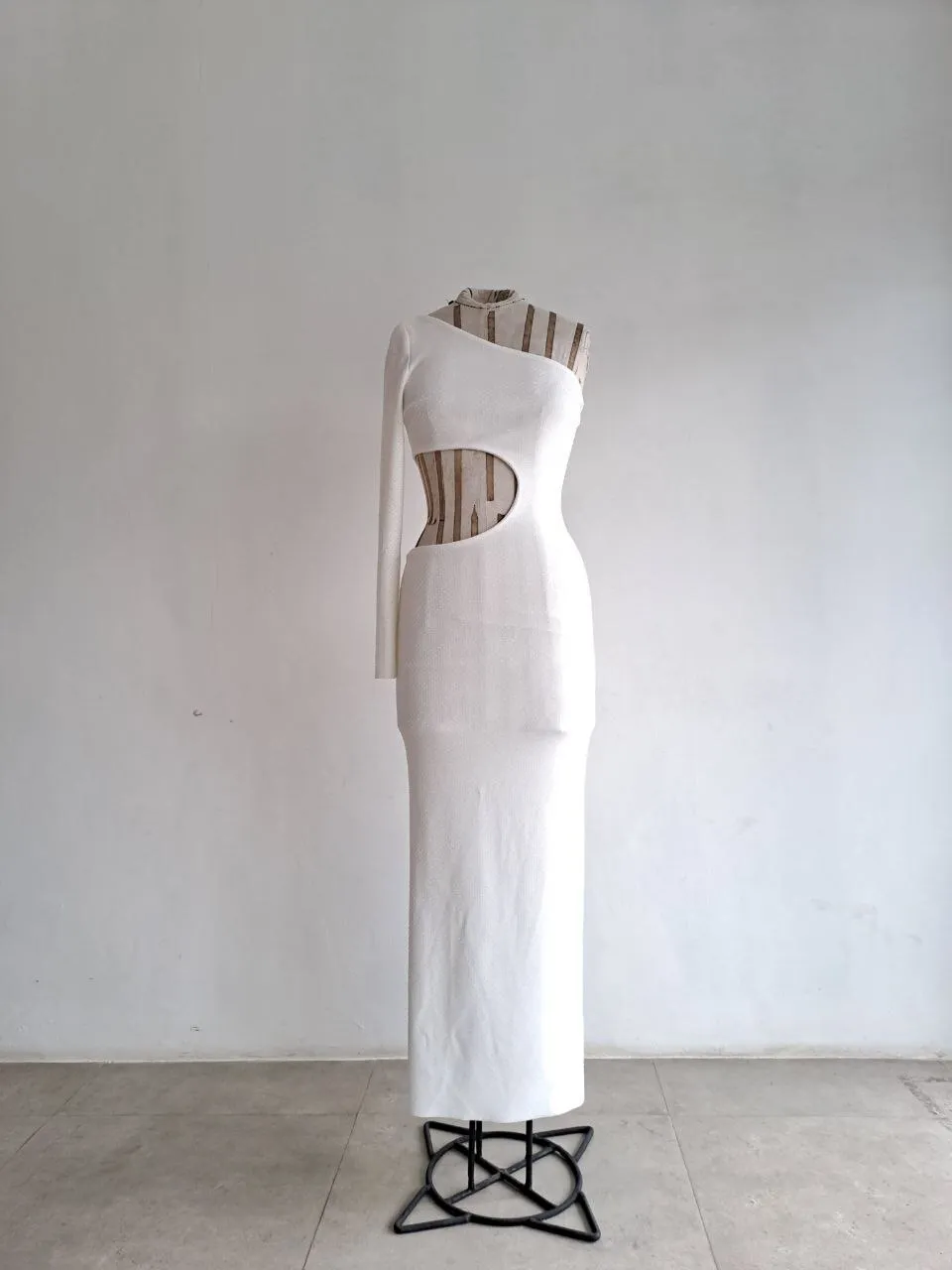 White Cut Out Dress