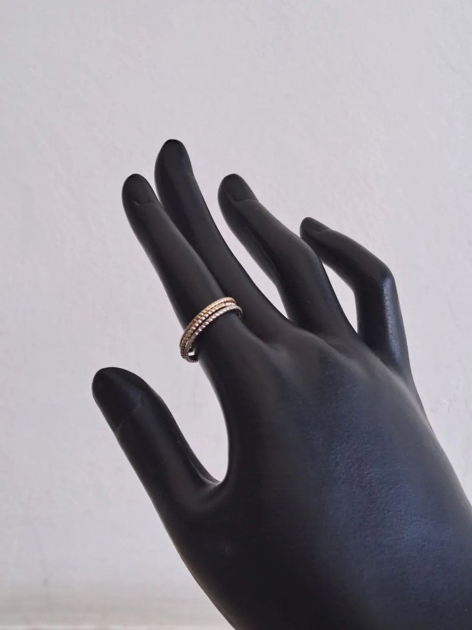 Thin Twisted Gold Ring Set (3)