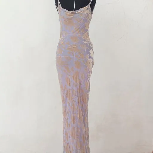 Rat & Boa lilac flock gown