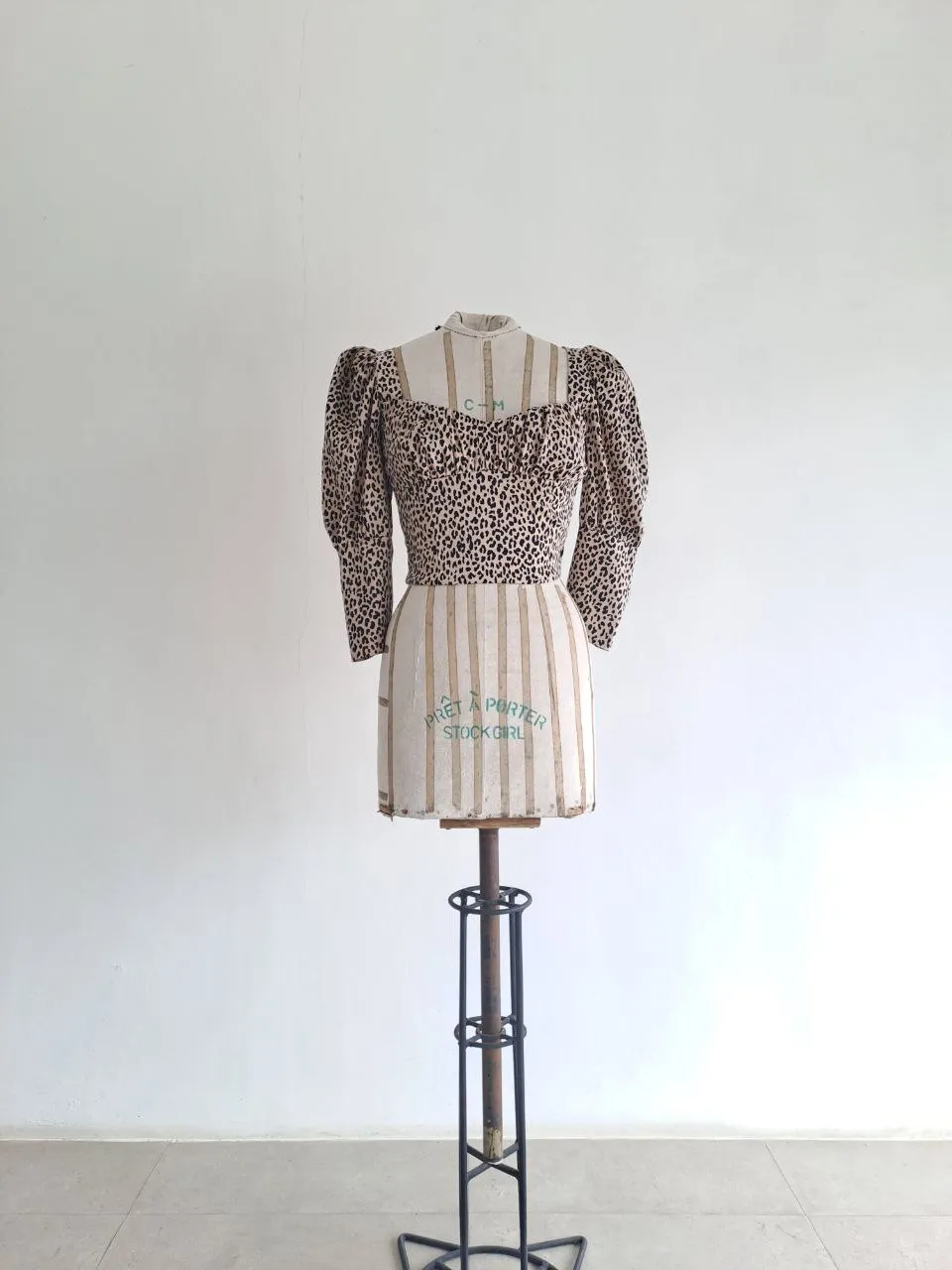 Leopard Sabrina Top 