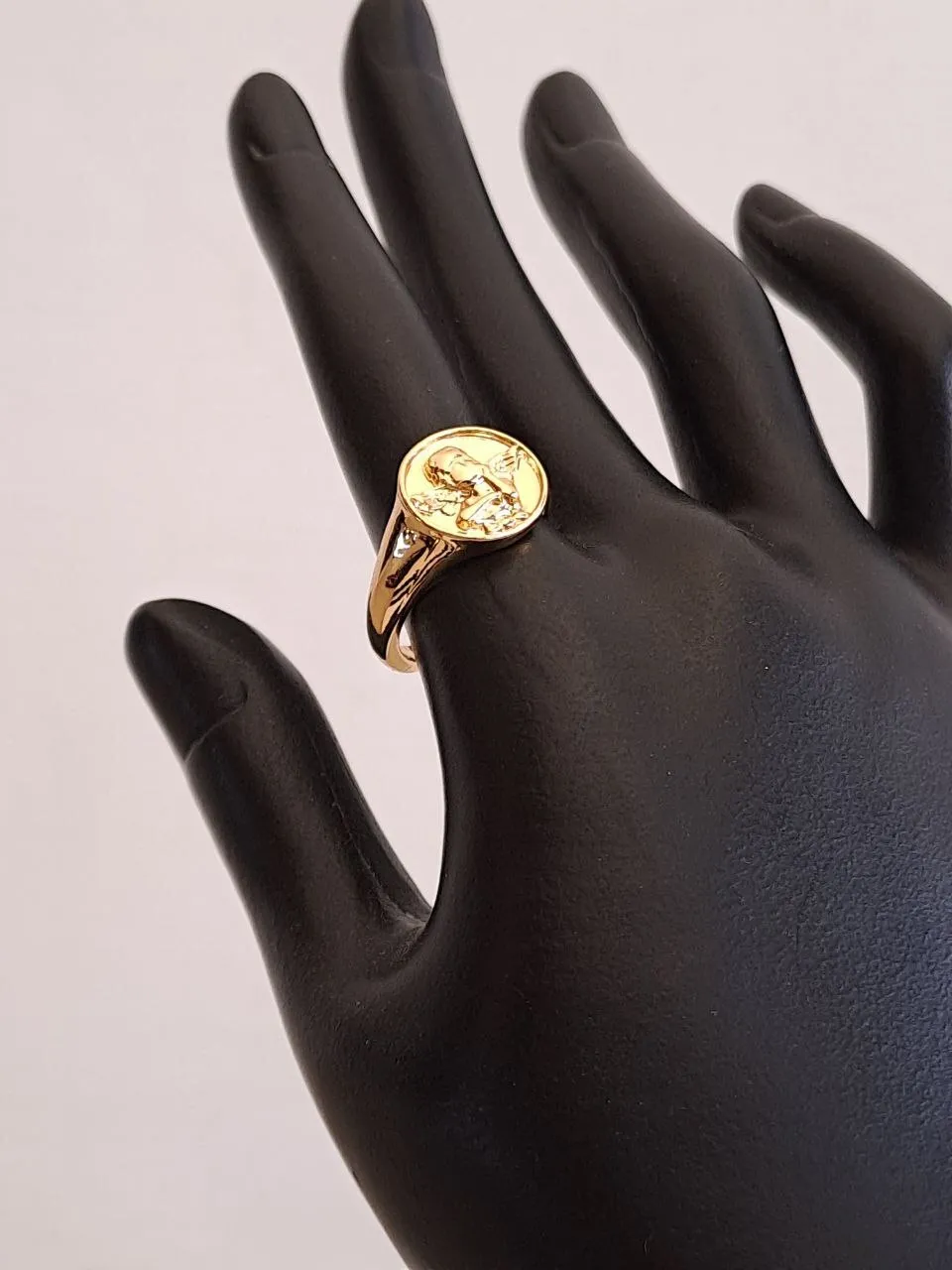 Thinking Angel Signet Ring