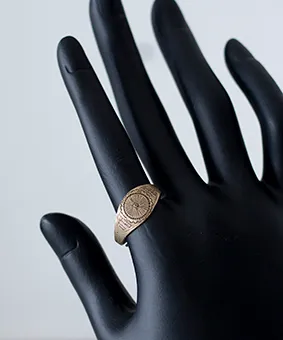 Gold Ring with  Engravings 