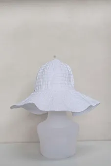 White Wide Brim Floppy Hat