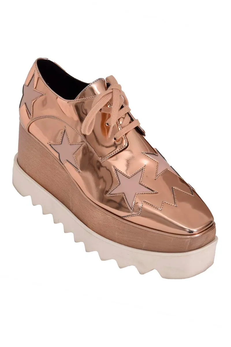 Stella McCartney Pink Star Metallic Platform Shoe