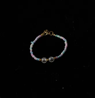 Bead Bracelet with Round Glass Beads