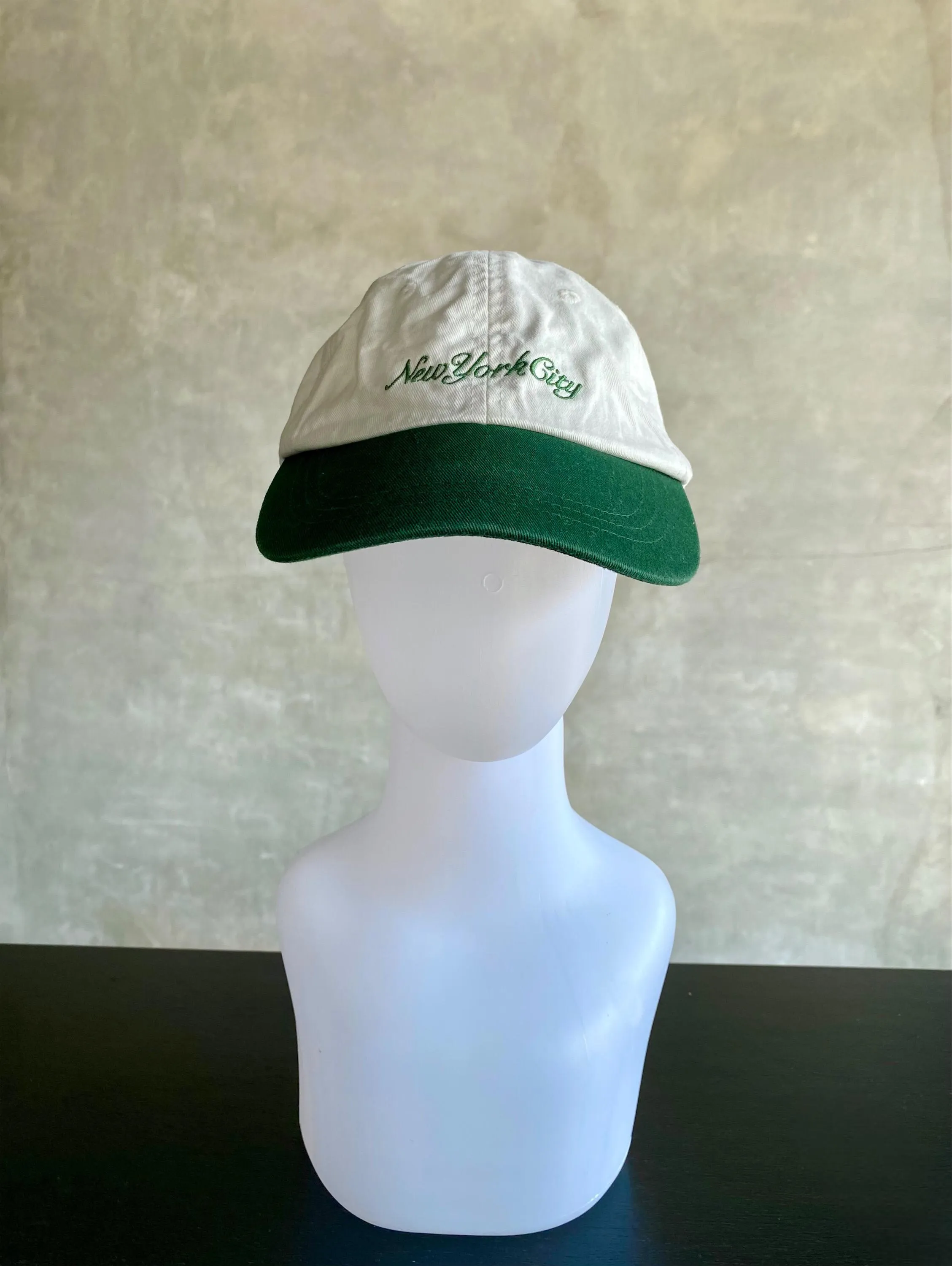 "New York City" Cream and Green Cap
