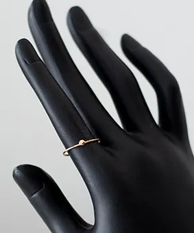 Minimal Gold Ring with Gem
