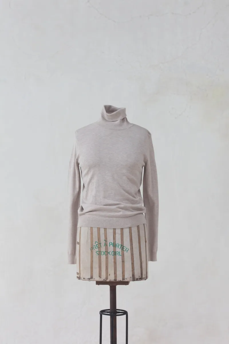 Beige Turtle Neck