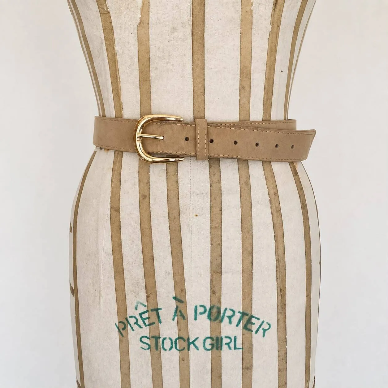 Beige Suede Belt