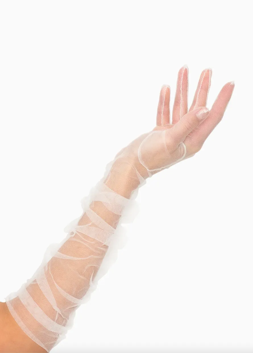 White Sheer Gloves