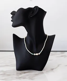 Beads, Gemstones and Pearls Necklace