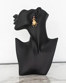  Gold "Beetle" Earrings