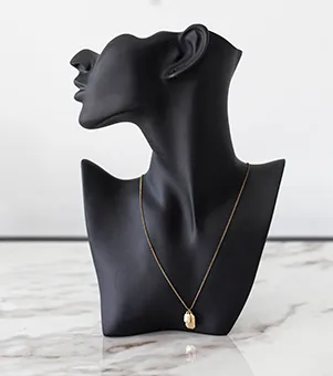 Thin Gold Chain with Octagonal Pendants