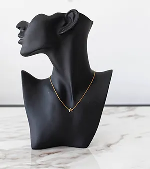 Thin Silver Chain with Letter "A" Pendant