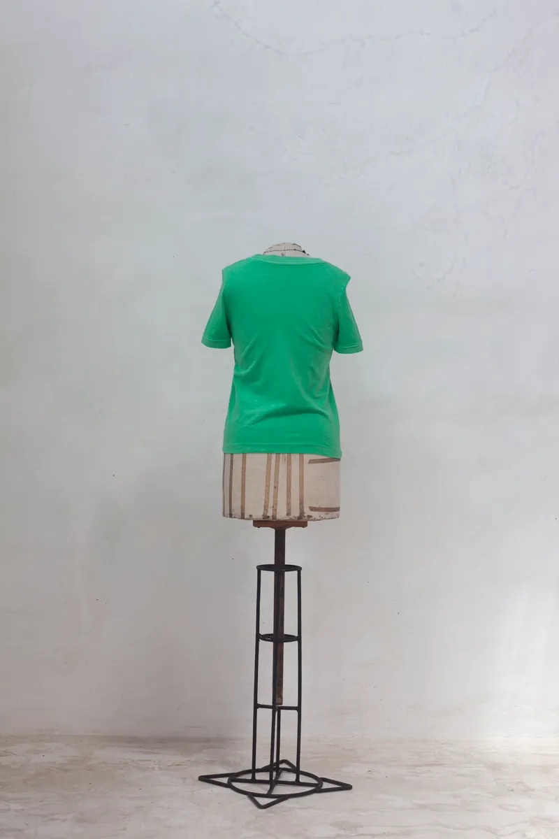 Green Fitted T-shirt with "Lello Club" Logo