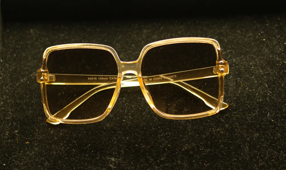 Clear Yellow Retro Sunglasses
