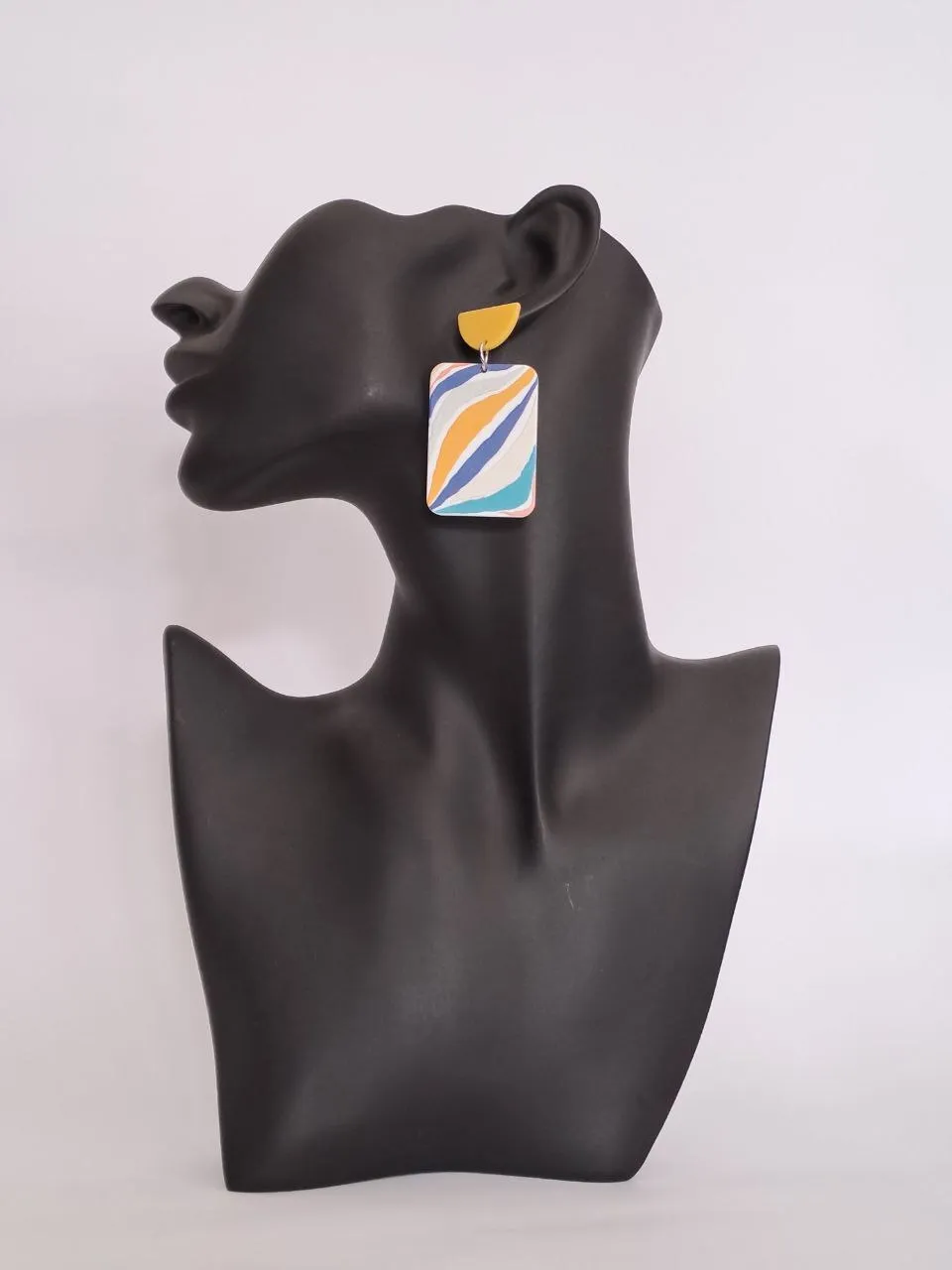 Printed Art Drop Earrings
