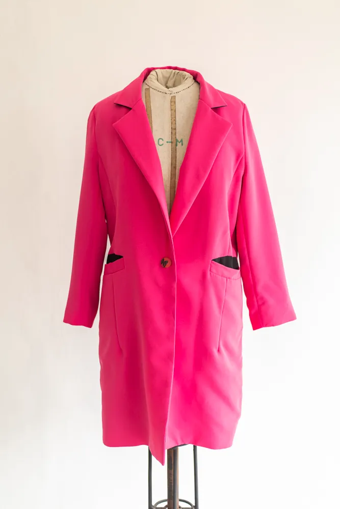 Magenta Pink Vintage Coat