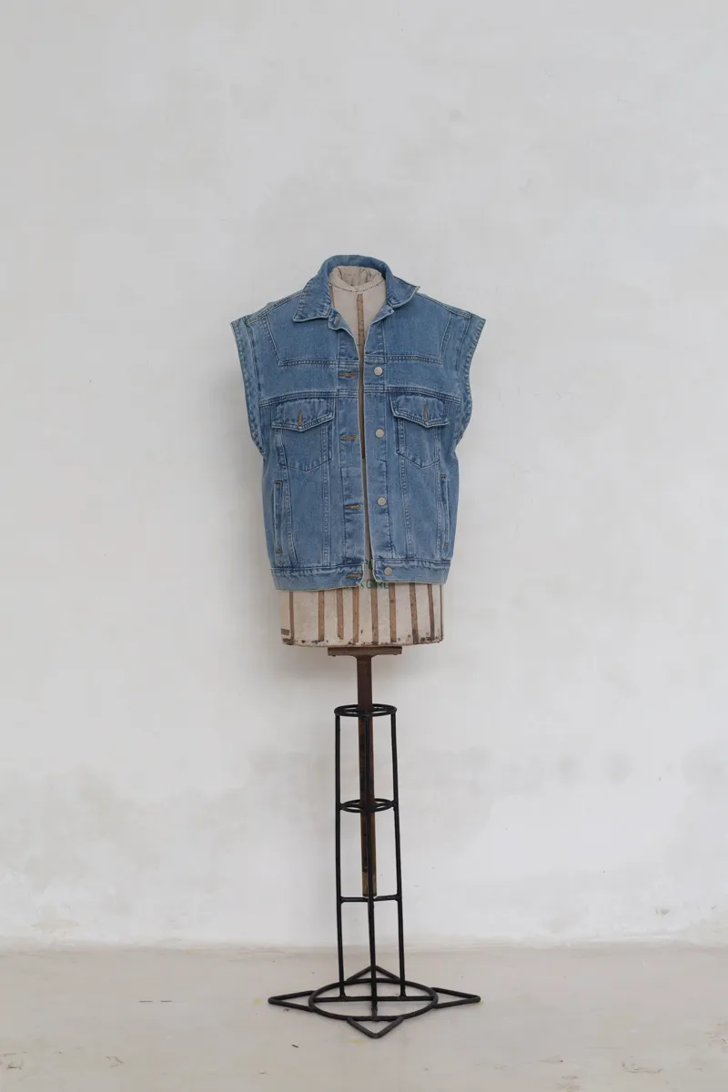 Blue Denim Vest